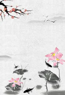 荷花背景图片 荷花背景图片