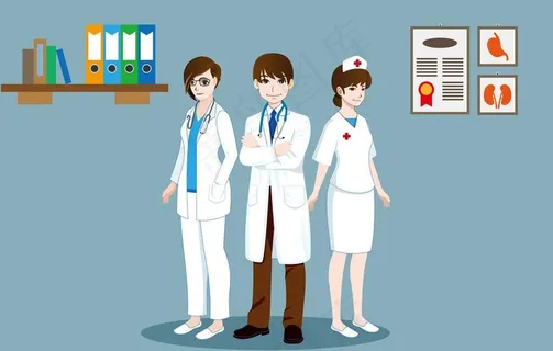矢量医生护士图片