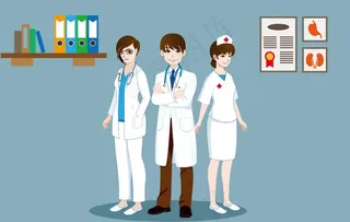 矢量医生护士图片
