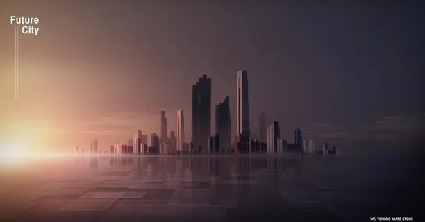 城市建筑创意概念海报图片