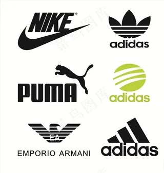 耐克阿迪彪马logo图片