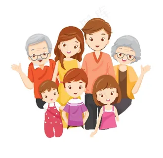 卡通一家人图片