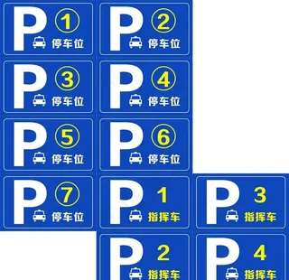 停车位序号图片