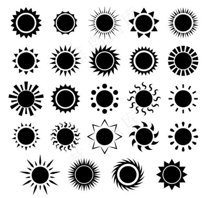 太阳矢量图图片ai矢量模版下载