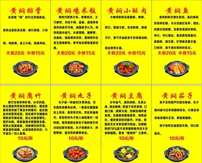 黄焖鸡系列展板图片