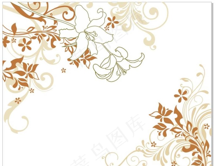 大麦花香欧式花纹花卉背景墙图片