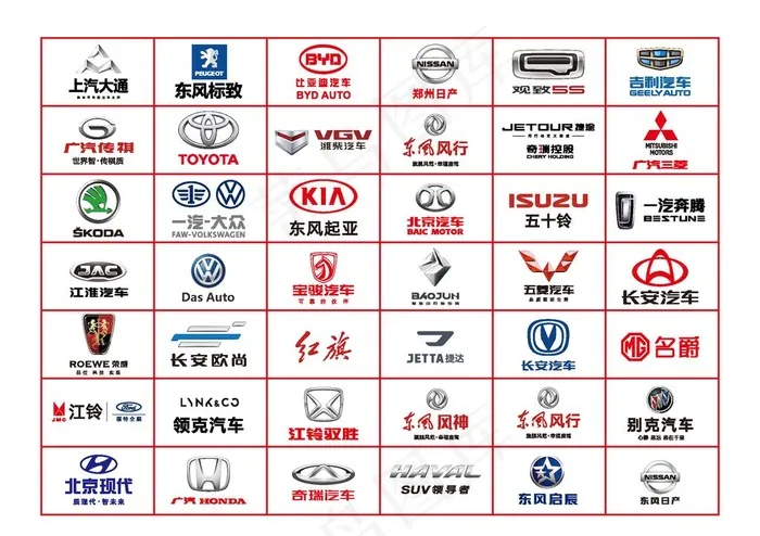 汽车图标汽车logo汽车标志图片ai矢量模版下载