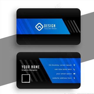 黑蓝色名片图片