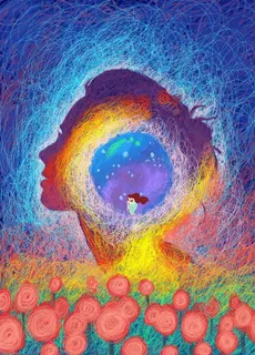 唯美浪漫儿童插画图片