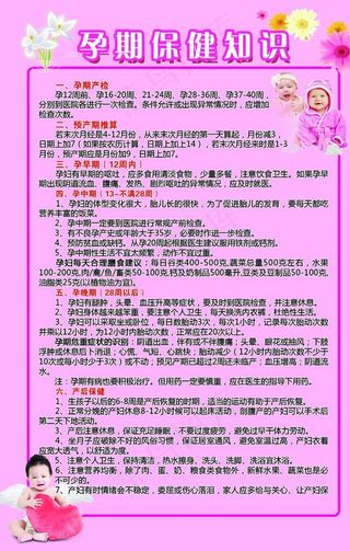 孕期保健知识图片