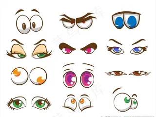 卡通眼睛素材图片