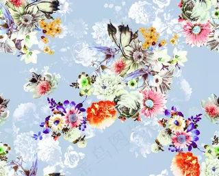 花卉 扎染 设计 大牌 炫彩图片