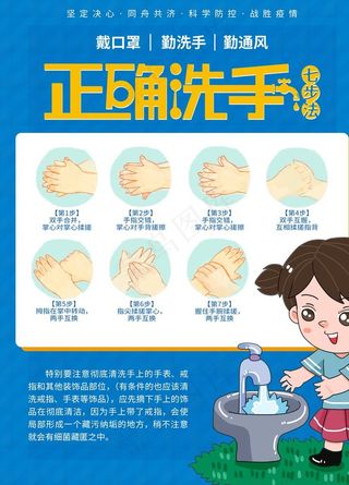 洗手七步法图片
