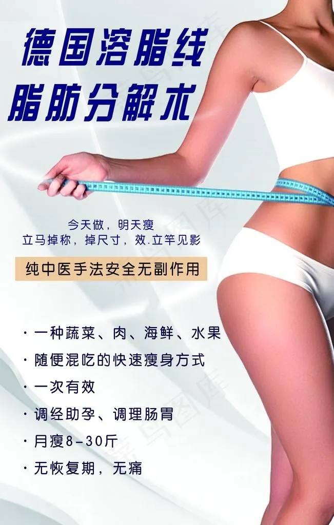 溶脂线脂肪分解术海报图片(2835X4252(DPI:72))psd模版下载