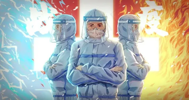 抗击疫情漫画海报图片