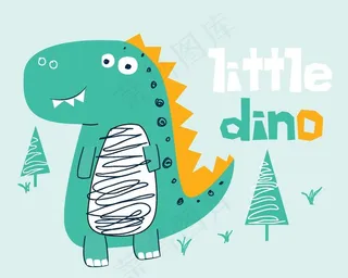 卡通恐龙插画图案图片