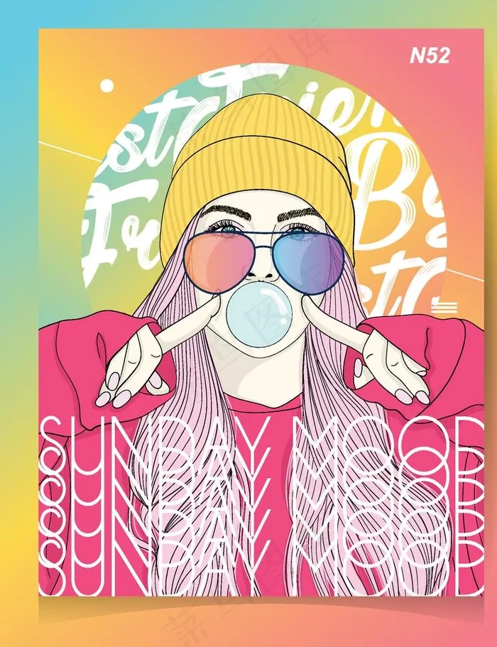 女性插画图片