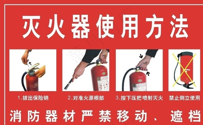 灭火器使用方法图片cdr矢量模版下载