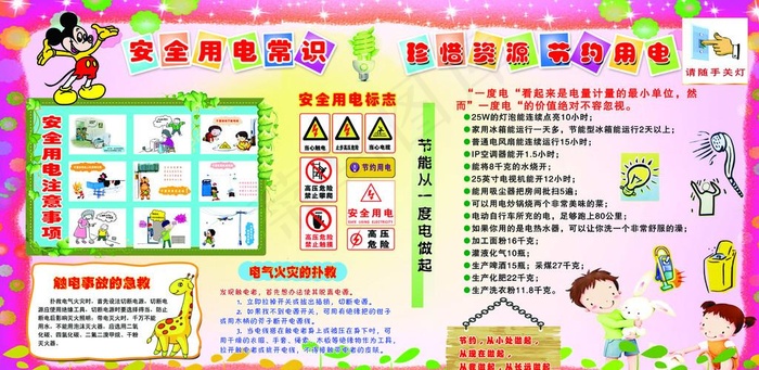 安全用电 节约用电图片(10637X5512(DPI:70))psd模版下载