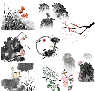 水墨素材图片