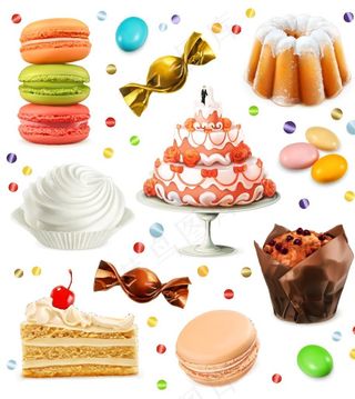 蛋糕  饼干 糖豆图片