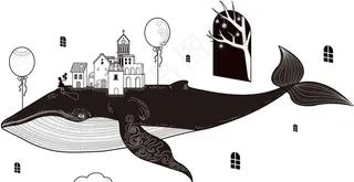 幻想的鲸鱼图片