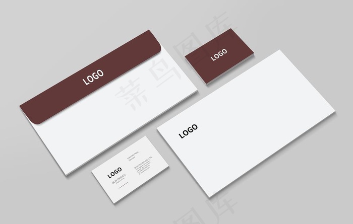 名片信封样机图片