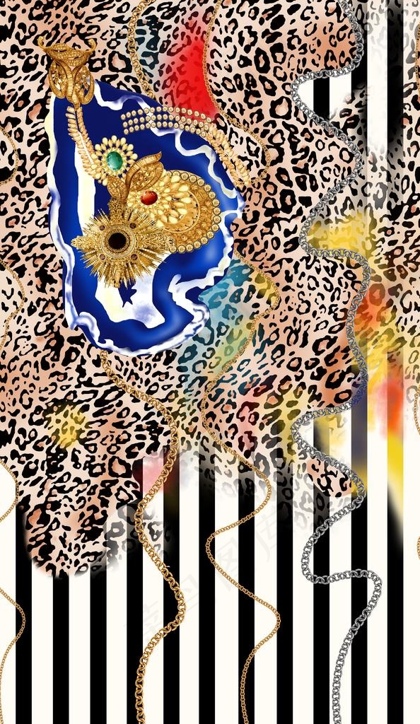 豹纹 大牌  女装 印花图片