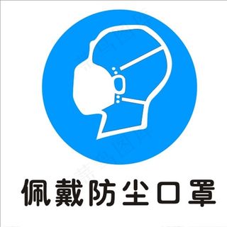 佩戴防尘口罩图片
