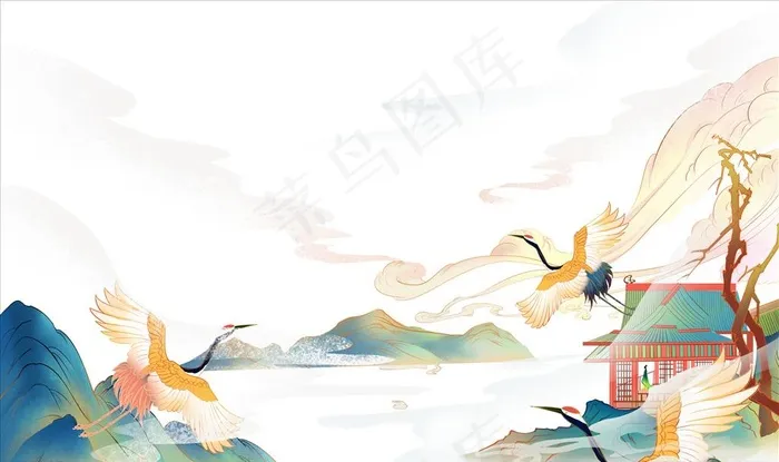 国潮元素图片(4000X2498(DPI:300))psd模版下载