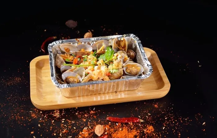 香辣锡纸花蛤图片