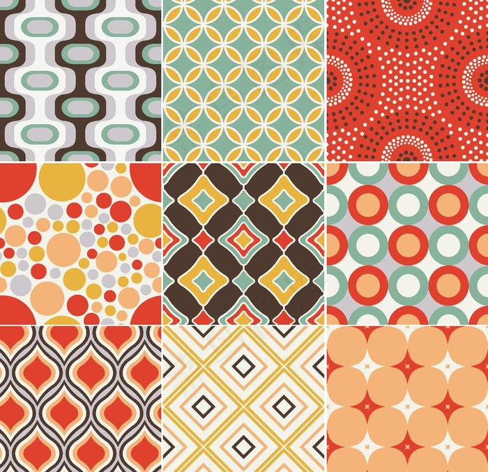 格子 几何 数码印花 高清素材图片