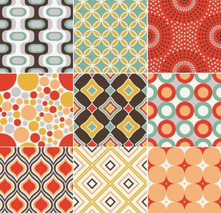 格子 几何 数码印花 高清素材图片