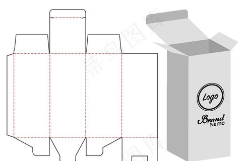 纸质包装盒刀模设计图图片