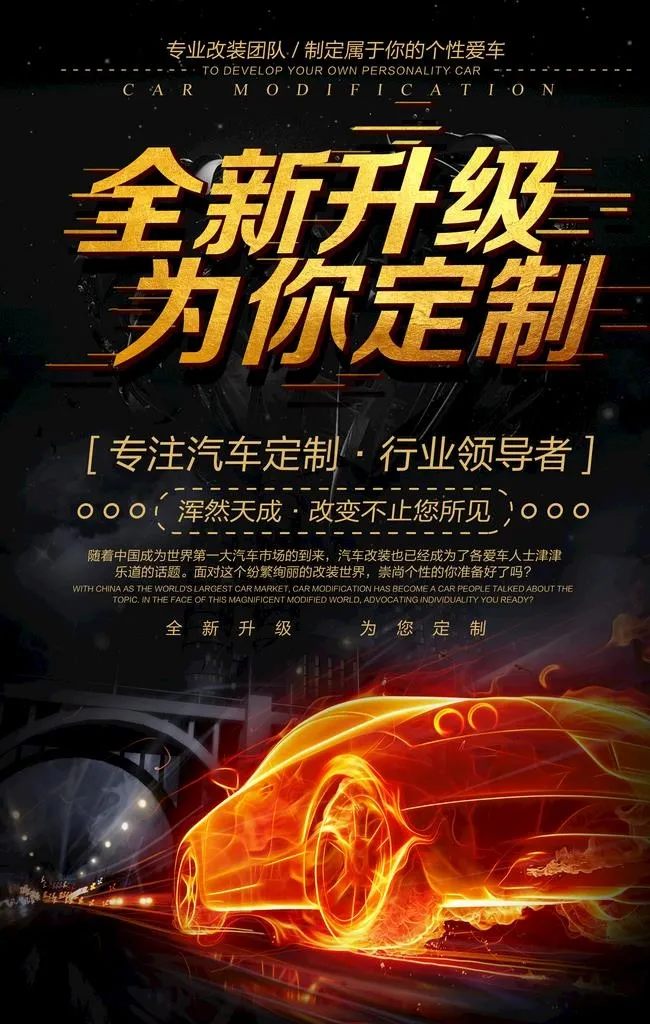 汽车海报图片(3543X5316(DPI:300))psd模版下载