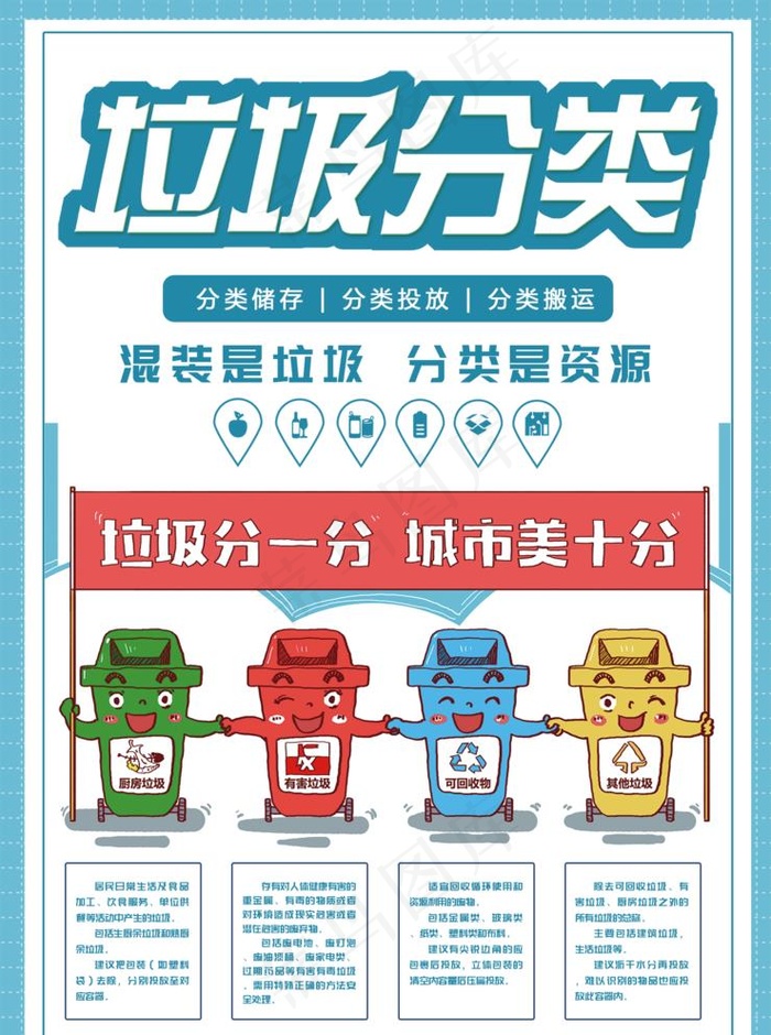 垃圾分类图片(3070X4252(DPI:150))psd模版下载