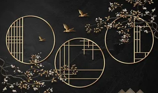 新中式背景墙图片