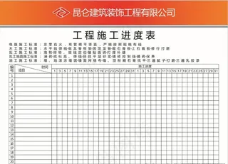 施工进度控制表图片