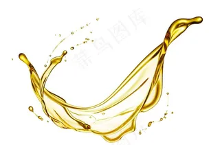 金色液体 喷溅 水花图片