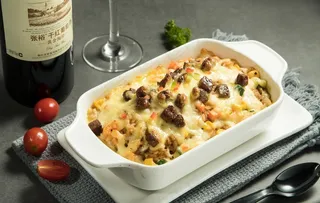 黑椒牛肉焗饭图片