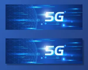 5G元素概念科技感粒子线条背景图片
