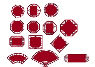 中式雕花边框图片