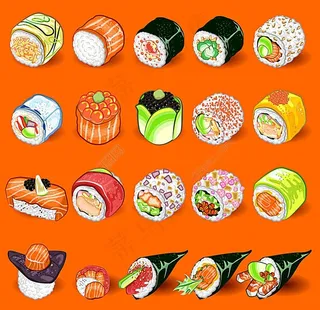 漫画寿司图片