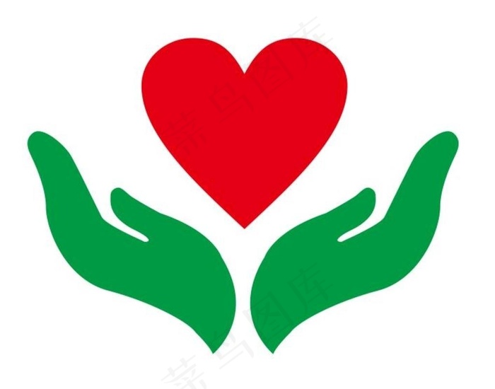 矢量双手托心图片