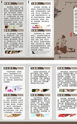 根据体质养生三折页图片