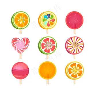 美味棒棒糖矢量图图片
