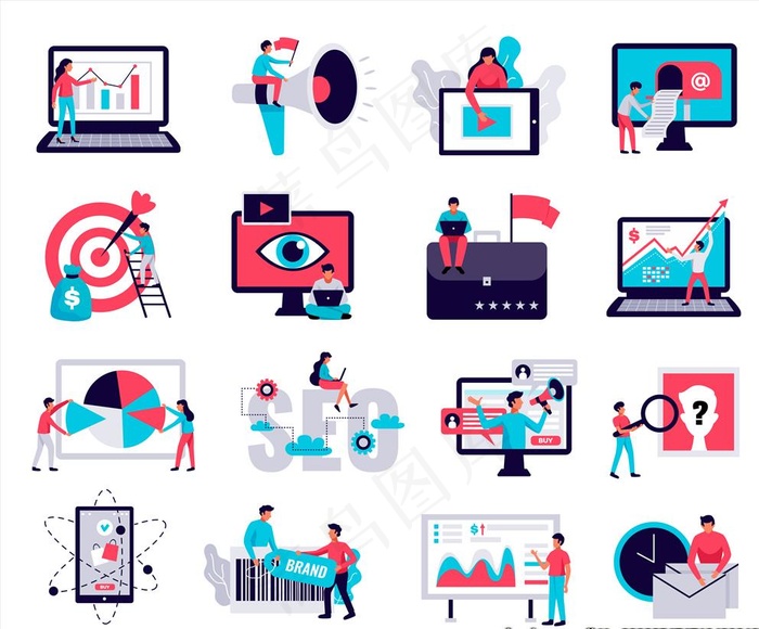 矢量商务插画图片