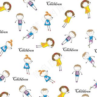 卡通人物 花型图片