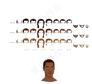 卡通人物发型图片