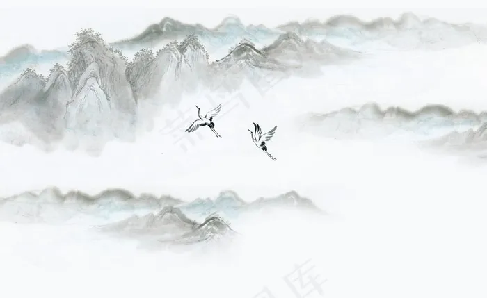 山水画图片(9071X5669(DPI:72))psd模版下载